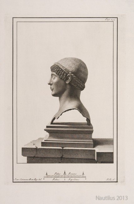 Głowa młodzieńca z Herkulanum. Profil zwrócony w lewo, 1767