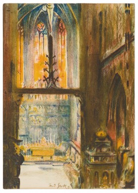 Wnętrze Kościoła Mariackiego, 1911