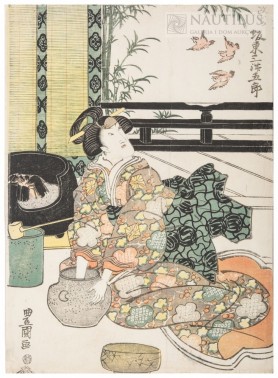 Scena z Teatru Kabuki, przed 1845