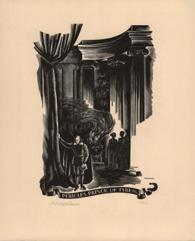 Poeta Gower odsłaniający zasłonę, 1937