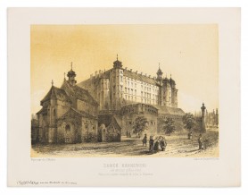 Zamek krakowski od strony północnej, ok. 1860