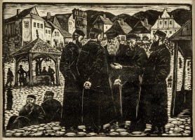 Żydzi [na rynku] w Kazimierzu [Dolnym], 1930