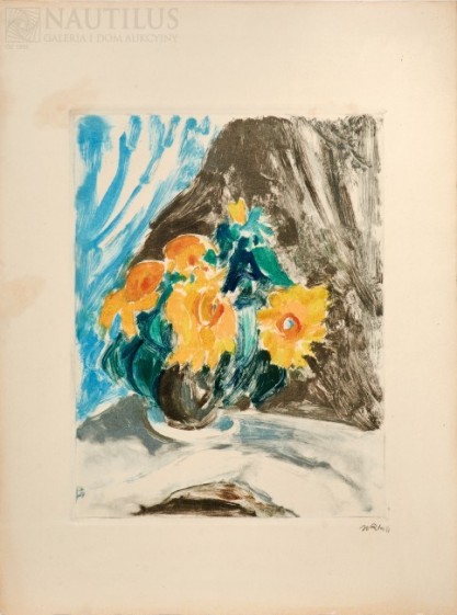 Wojciech Weiss, Żółte kwiaty w wazonie