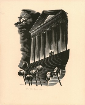 Głowy na włóczniach, 1937