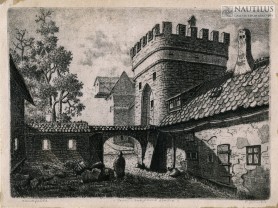 Toruń - zabytkowa brama, lata 60. XX wieku